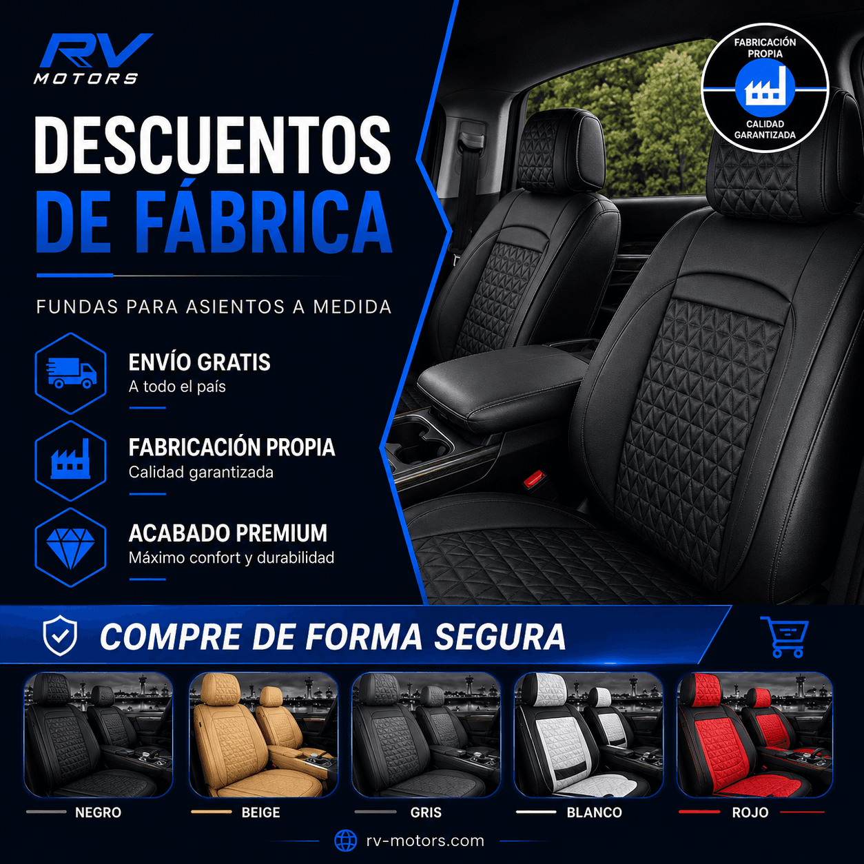 KIT FUNDAS PREMIUM | RV MOTORS™
