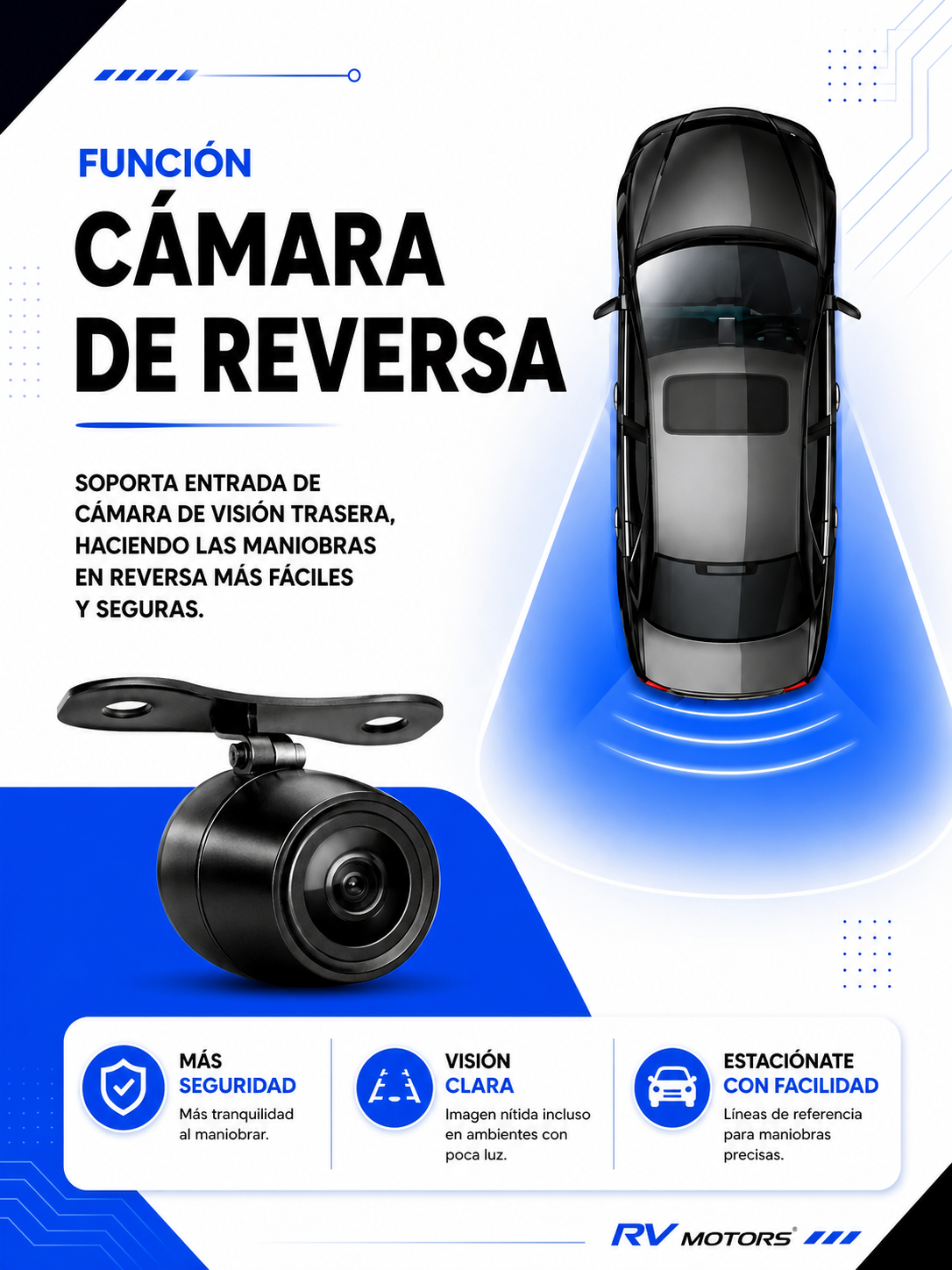 Central Multimedia RV MOTORS | Universal WiFi CarPlay Android Auto 10.26”